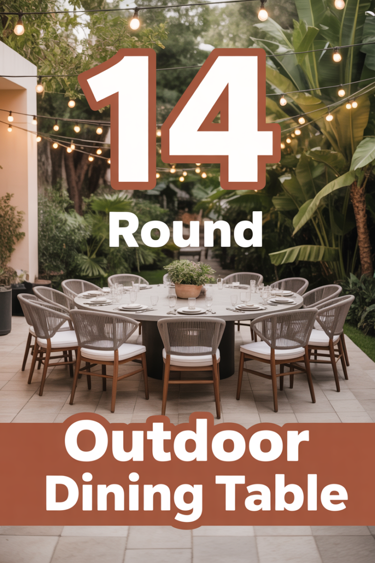 🍽️ 14 Round Outdoor Dining Table