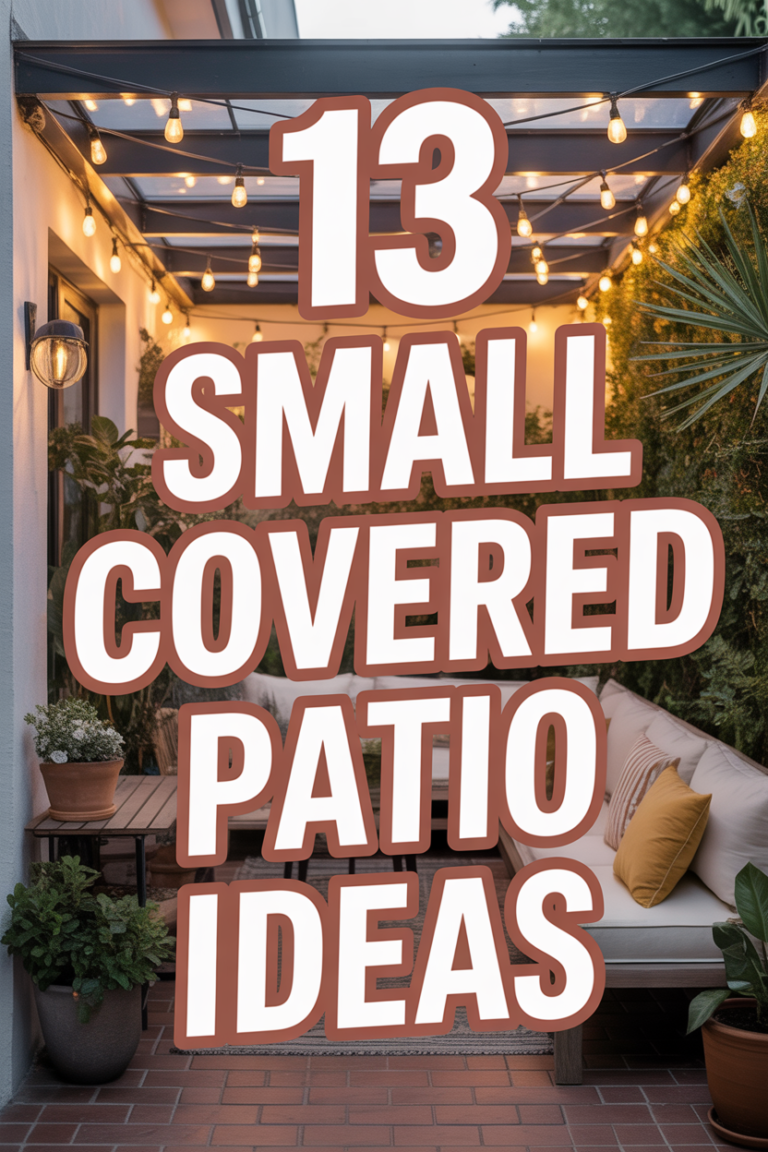🏡 13 Small Covered Patio Ideas