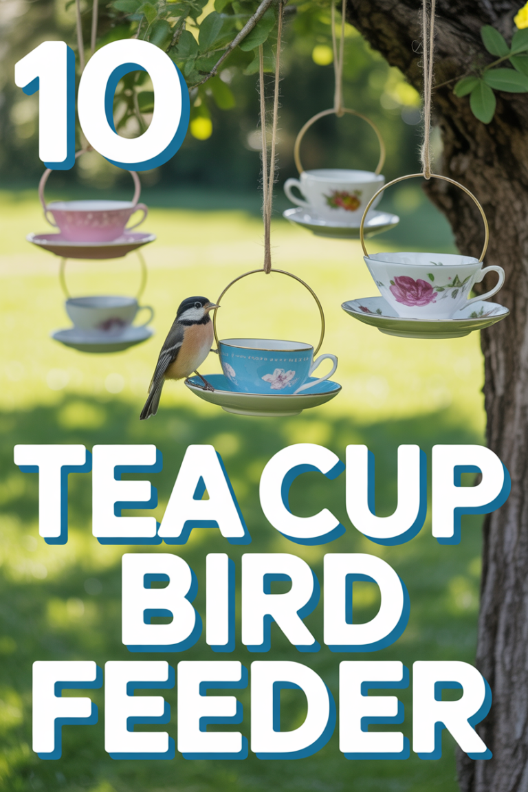 🐦 10 Tea Cup Bird Feeder