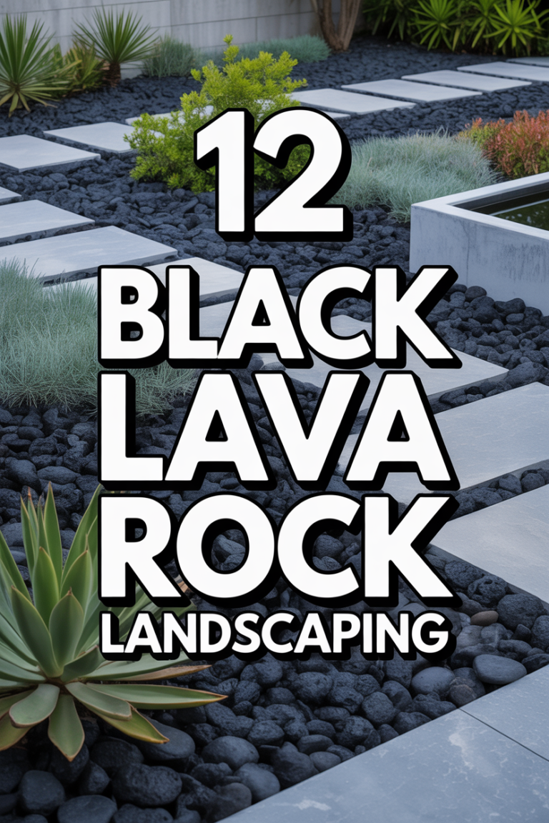⚫ 12 Black Lava Rock Landscaping