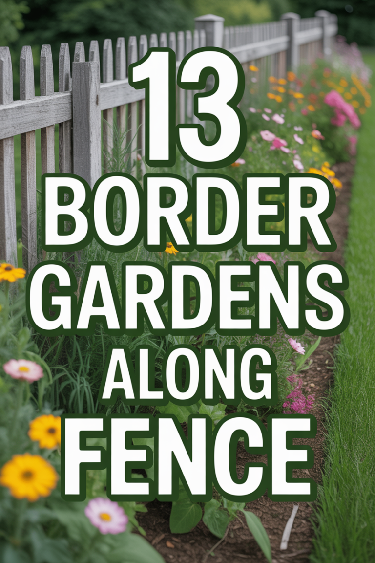 🌿 13 Border Gardens Along Fence