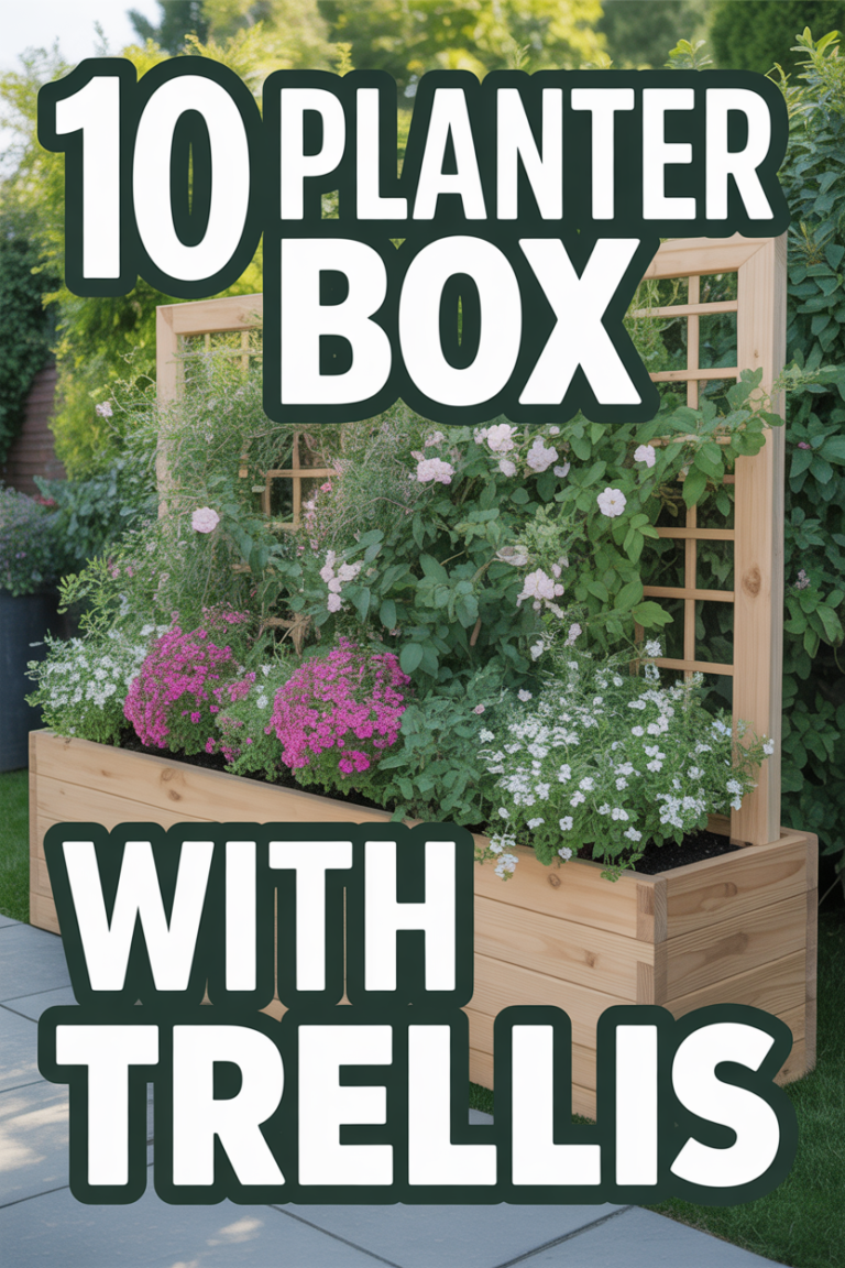 🌱 10 Planter Box With Trellis