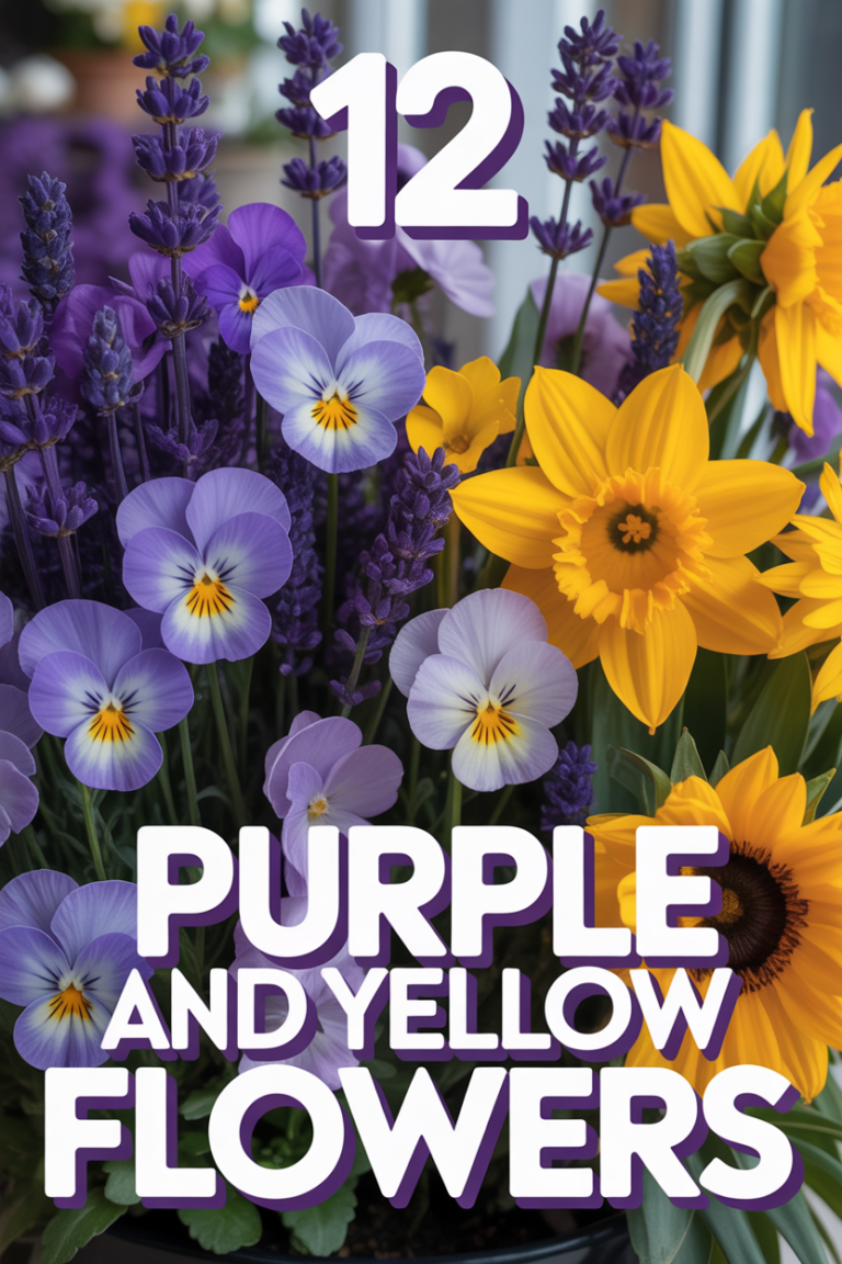 🌼 12 Purple And Yellow Flowers
