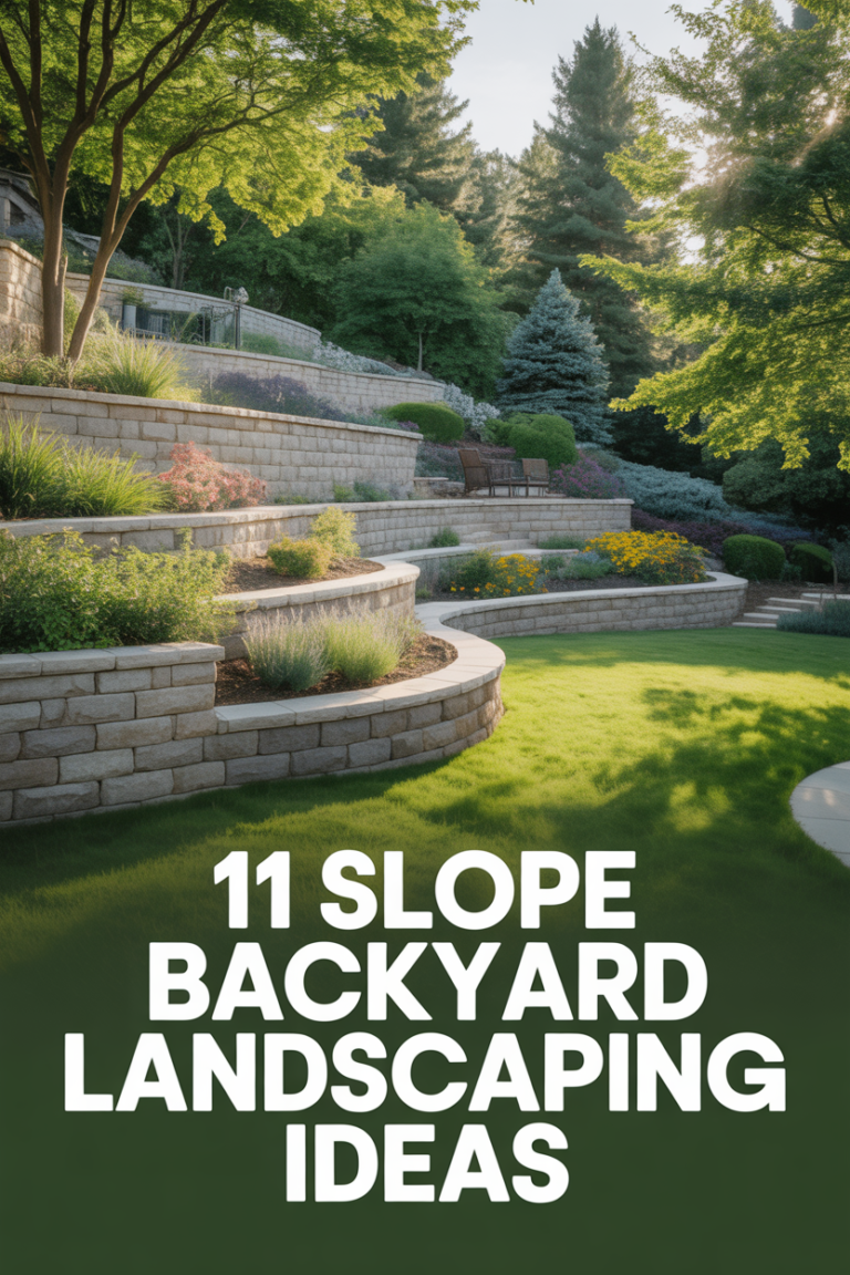 ⛰️ 11 Slope Backyard Landscaping Ideas