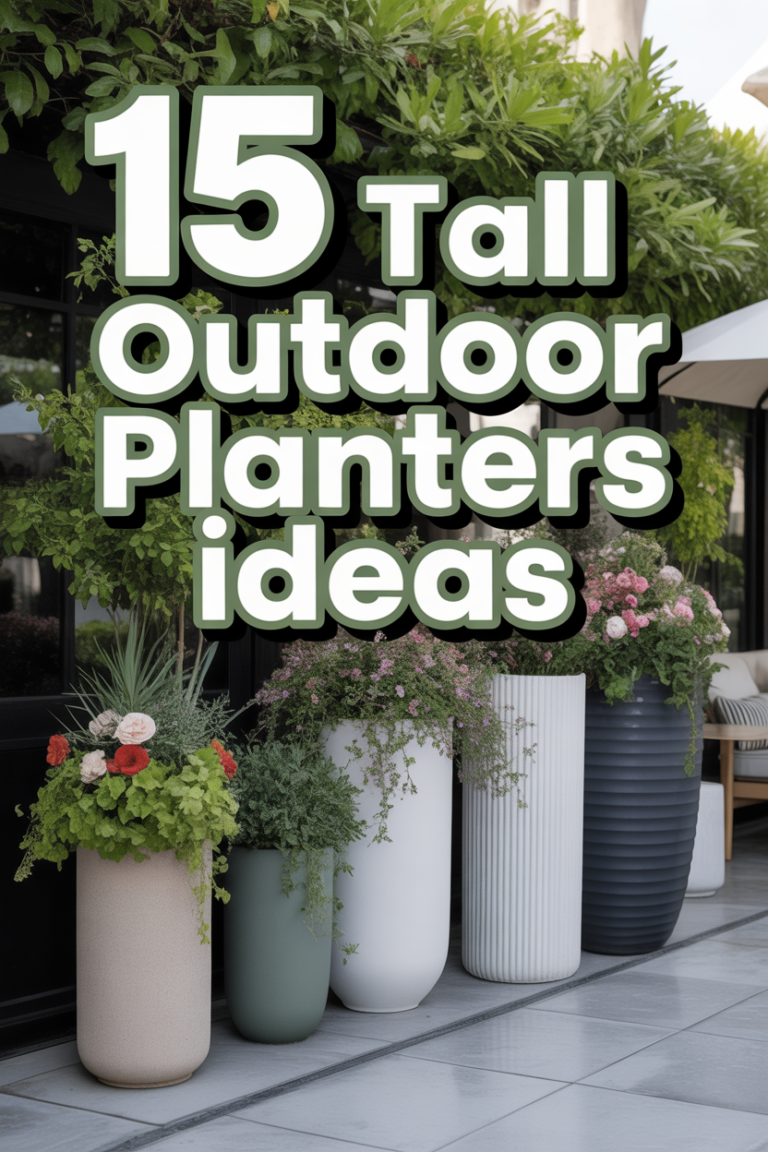 🌱 15 Tall Outdoor Planters Ideas
