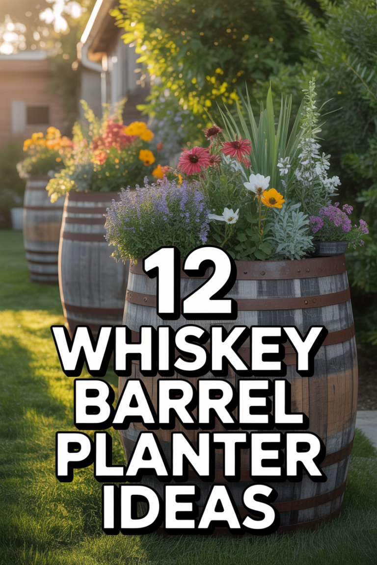 🌳 12 Whiskey Barrel Planter Ideas